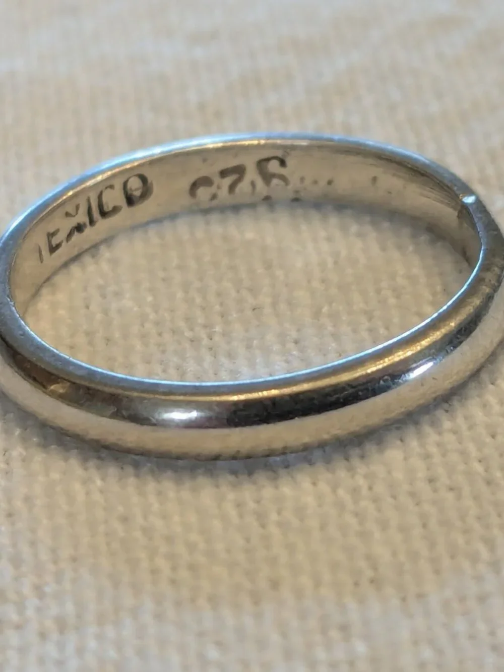 Vintage Taxco Mexico Sterling Silver Band Ring Minimalist 925 Wedding Stackable